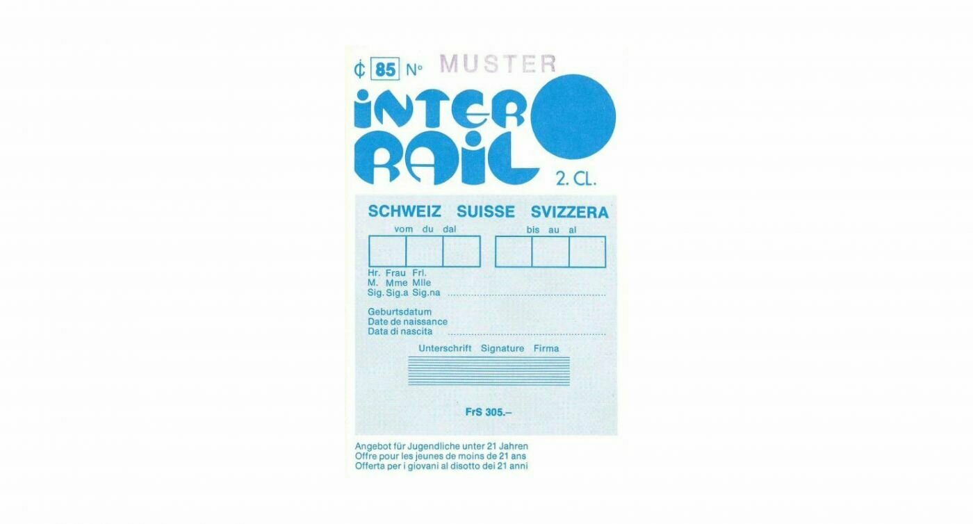 Passaporto cartaceo di Interrail da compilare