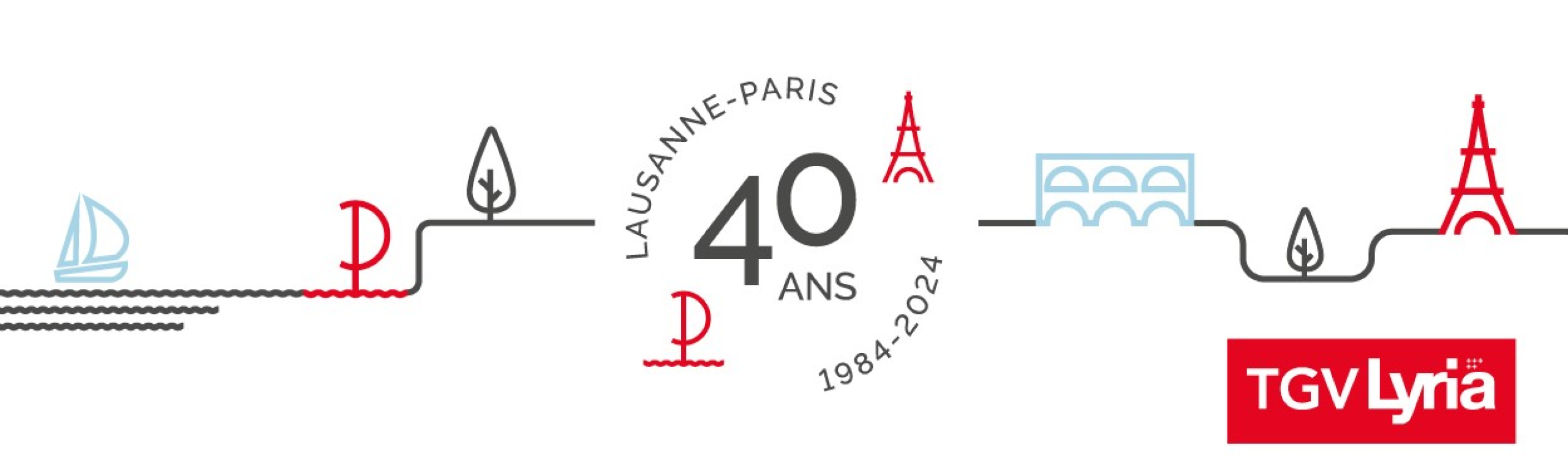 Logo 40 ans TGV Lyria