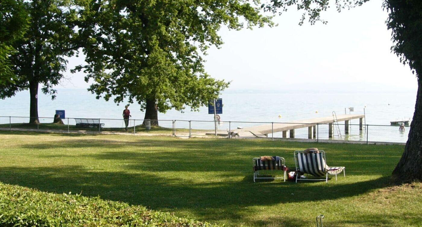 Un ponton menant au lac de Constance.  