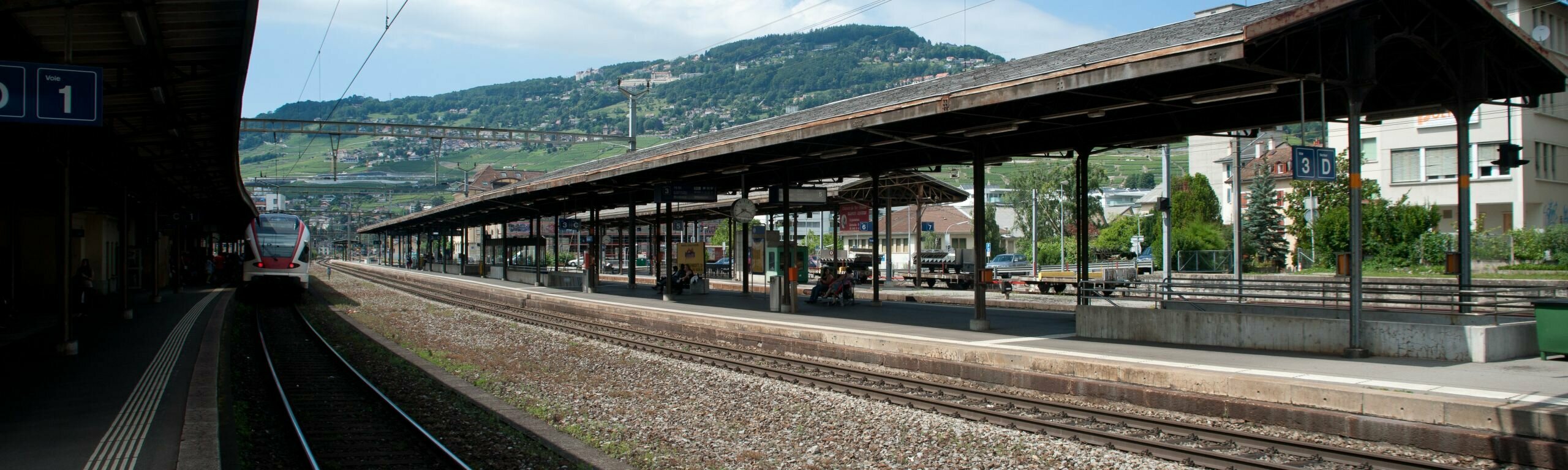 Vue de la gare de Vevey