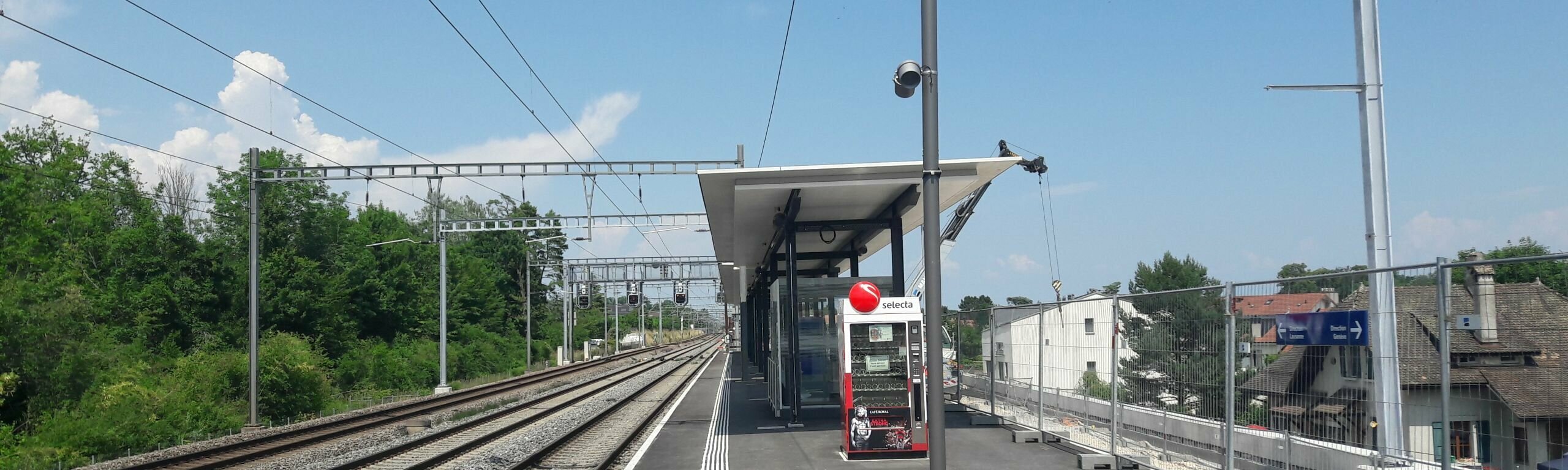 Mise en service du nouveau quai à la gare de Mies